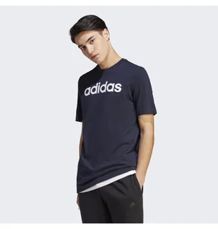 Футболка чоловіча Adidas Essentials Single Jersey Linear Embroidered Logo Tee Blue IC9275