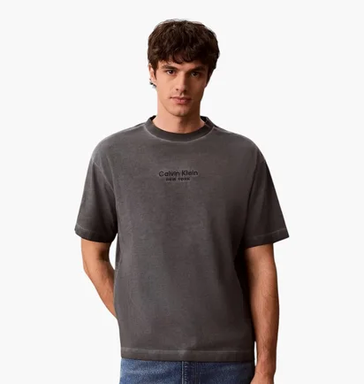 Футболка чоловіча Calvin Klein Faded Dye Logo Graphic Classic Grey 40EM845-Q8W