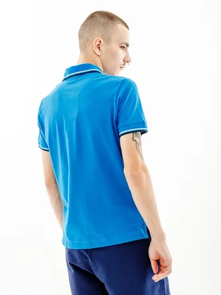 Поло мужское AUSTRALIAN 2-Stripe Pique Polo S-Fit Blue LSUPO0004-335
