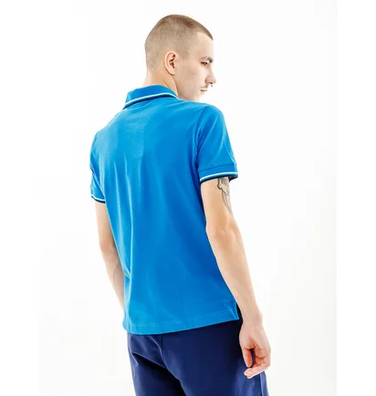 Поло мужское AUSTRALIAN 2-Stripe Pique Polo S-Fit Blue LSUPO0004-335