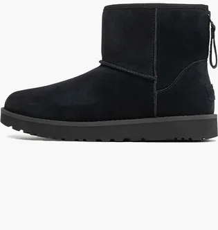 Угги женские UGG Classic Mini Logo Zip Black 1122671-BLK