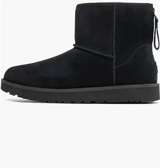 Угги женские UGG Classic Mini Logo Zip Black 1122671-BLK