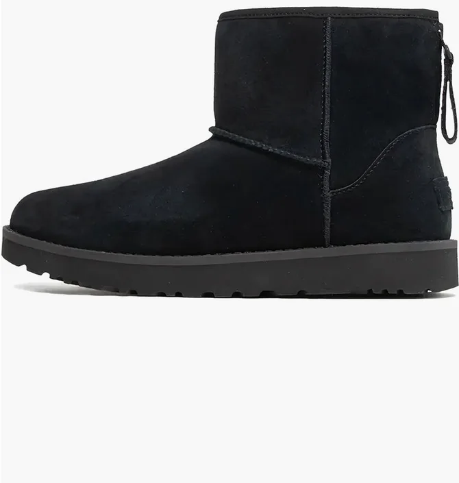Уггі жіночі UGG Classic Mini Logo Zip Black 1122671-BLK