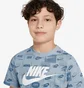 Футболка детская Nike Sportswear Club All Over Print T-Shirt High Brand Read Light Blue FN9609-440