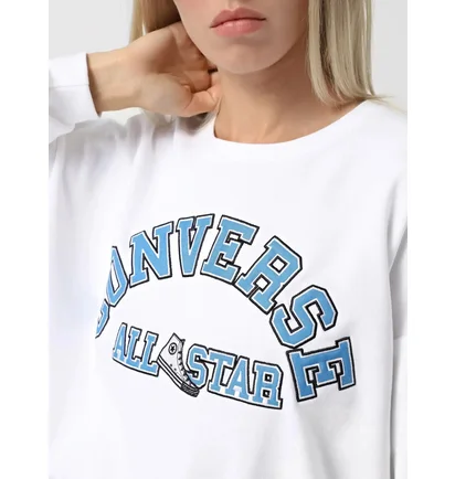 Свитшот женский Converse Retro Chuck Heritage Crew Light Rgh White 10026777-102