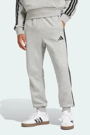 Штаны мужские Essentials Essentials 3-Stripes Fleece Grey JE6318