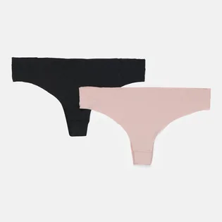 Трусики жіночі Manoukian Tanga Black/Beige (2 шт) 19890191-3