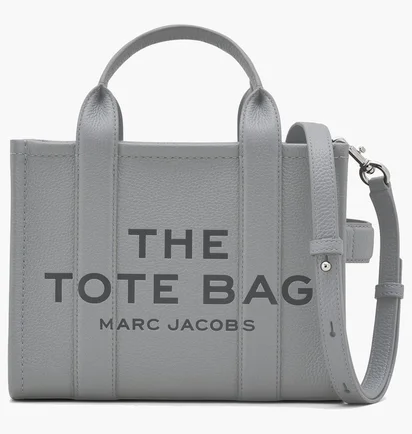 Сумка женская Marc Jacobs The Leather Small Tote Bag Grey H009L01SP21-WOLF-GREY-54790