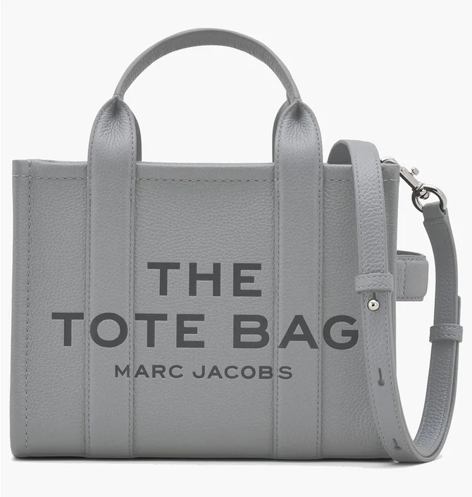 Сумка женская Marc Jacobs The Leather Small Tote Bag Grey H009L01SP21-WOLF-GREY-54790