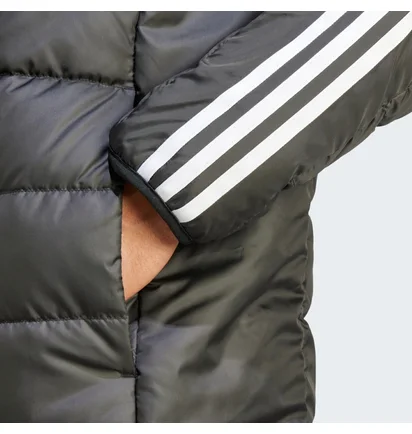 Парка мужская Adidas Essentials 3-Stripes Light Down Hooded Parka Black HZ8522