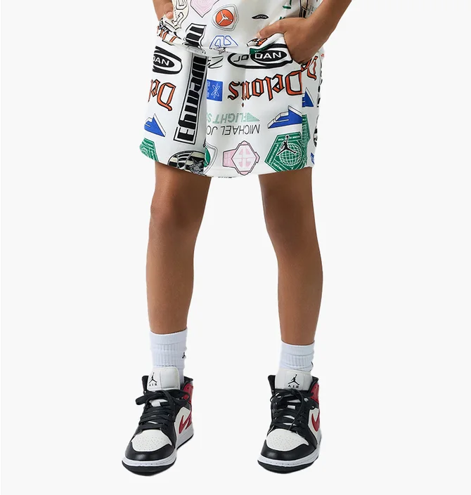 Шорты детские Air Jordan Essentials French Terry Printed White 95D743-782
