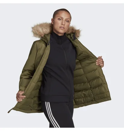 Парка женская Adidas Utilitas Hooded Parka Olive GT1692