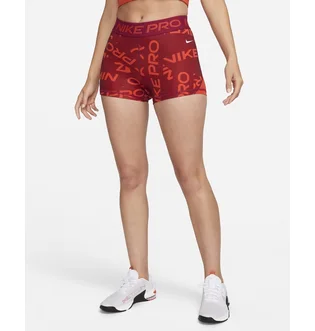 Шорты женские Nike Pro WomenS Mid-Rise 3 Printed Shorts Red FB5457-620