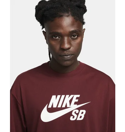 Футболка чоловіча Nike Sb Logo Skate T-Shirt Bordo CV7539-619