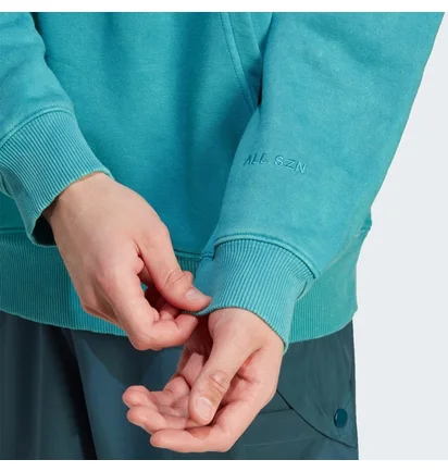 Худи мужское Adidas All Szn Garment-Wash Turquoise IB4074