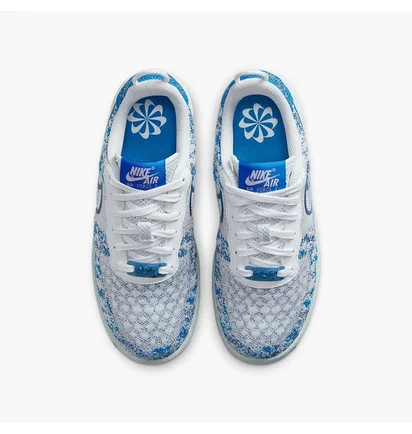 Кросівки дитячі Nike Af1 Crater Flyknit Nn White/Blue Dm1060-100