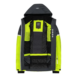 Куртка мужская CMP Zip Hood Stretch Polyes Green/Black 34W4697-E112