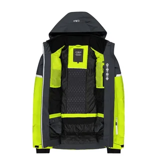 Куртка чоловіча CMP Zip Hood Stretch Polyes Green/Black 34W4697-E112