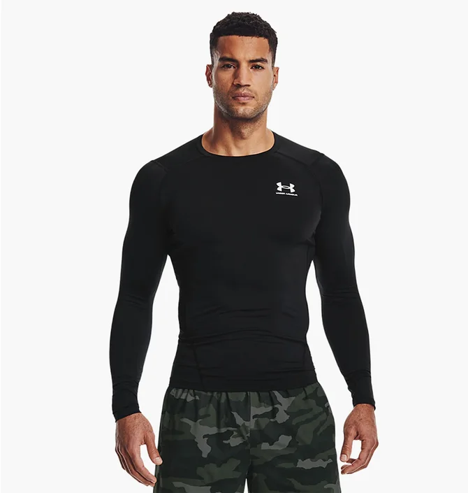 Лонгслів чоловічий Under Armour Heat Gear Compression Ls Black 1361524-001