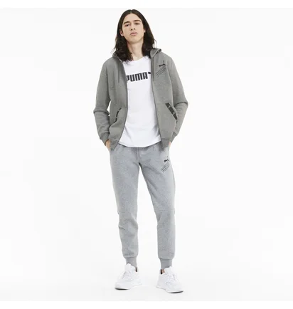 Толстовка мужская Puma Amplified Fz Hoodie Grey 583523-03