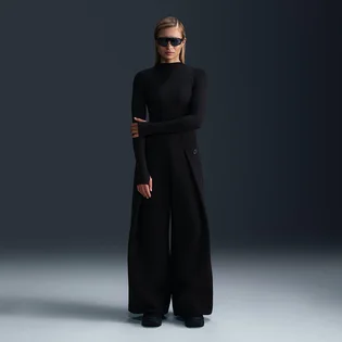 Штаны женские Nike W Nsw Tch Flc Hr Plt Pant Wide Black FV8052-010