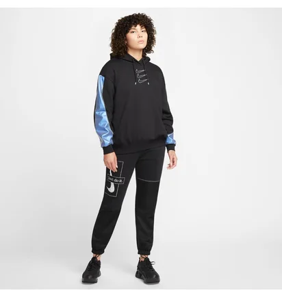 Худі жіноче Nike W Nsw Flc Gx Hoodie Opal Black/Blue DD5133-010