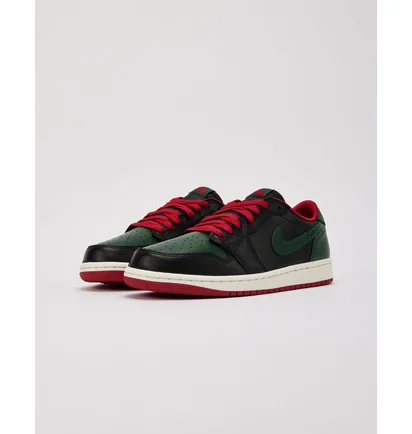 Кроссовки женские Air Jordan 1 Retro Low Og Black/Green CZ0775-036