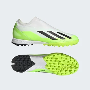 Сороконіжки унісекс Adidas X Crazyfast.3 Laceless Turf Shoes White/Green ID9346