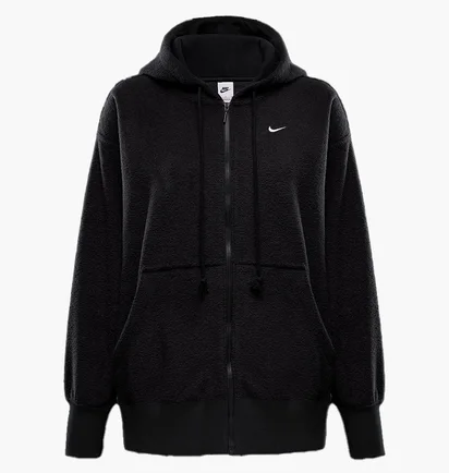 Толстовка женская Nike W Nsw Phnx Plsh Fz Hdy Black FZ1267-010