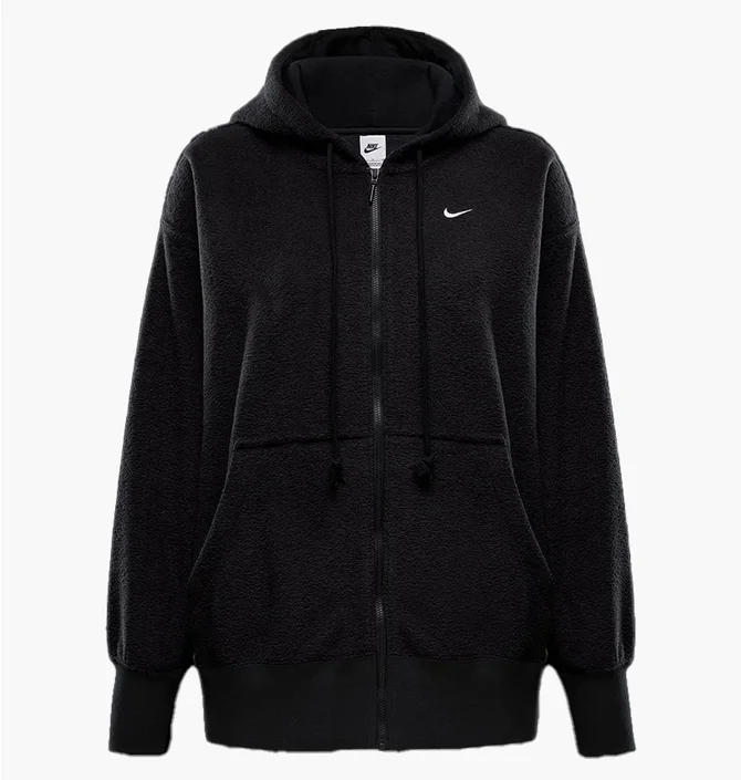 Толстовка женская Nike W Nsw Phnx Plsh Fz Hdy Black FZ1267-010