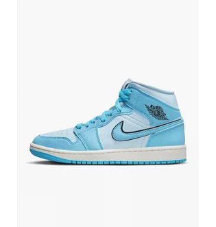 Кроссовки женские Air Jordan Retro 1 Mid Se Casual Shoes Light Blue Dv1302-400