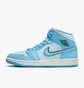 Кросівки жіночі Air Jordan Retro 1 Mid Se Casual Shoes Light Blue Dv1302-400