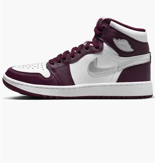 Кроссовки мужские Air Jordan I High G MenS Golf Shoes White/Bordo DQ0660-103