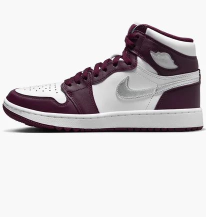 Кроссовки мужские Air Jordan I High G MenS Golf Shoes White/Bordo DQ0660-103