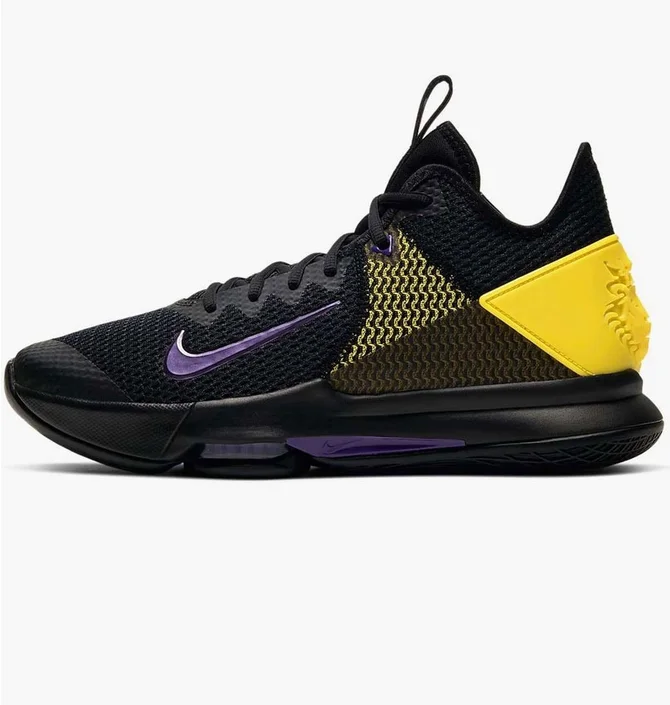 Кросівки унісекс Nike Lebron Witness 4 Black/Opti Yellow/White/Voltage Purple BV7427-004