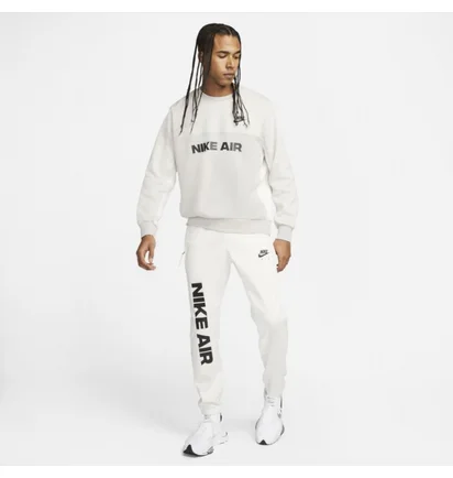 Свитшот мужской Nike Air Brushed Back Fleece Crew White Dm5207-012