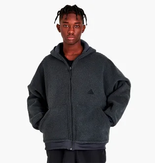 Свитшот мужской Adidas Sportswear Polar Fleece Full-Zip Hooded Sweatshirt Black Hg2076