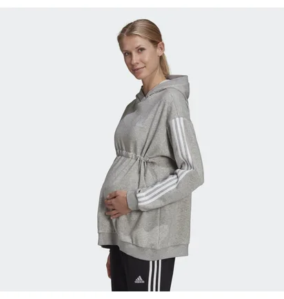 Худи женское Adidas Essentials Cotton 3-Stripes Hoodie (Maternity) Grey Hd6755