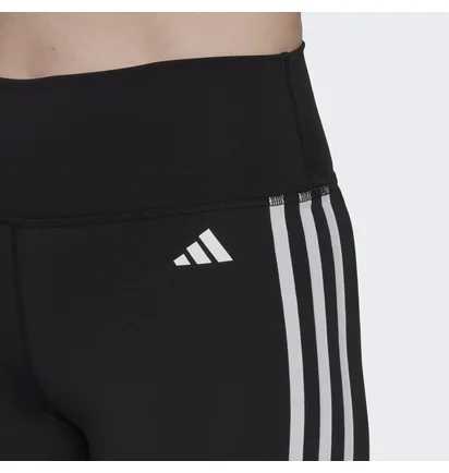 Шорты женские Adidas Training Essentials 3-Stripes High-Waisted Short Leggings Black HK9964