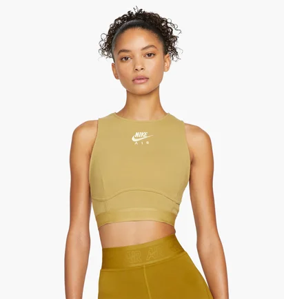 Топ женский Nike Air WomenS Ribbed Tank Olive DM6069-769