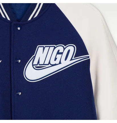 Куртка мужская Nike X Nigo MenS Varsity Jacket Blue/White FV5670-492