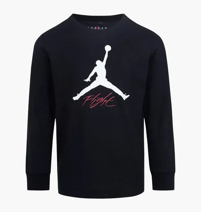 Лонгслів дитячий Air Jordan Baseline Flight Long Sleeves Tee Black 85C892-023