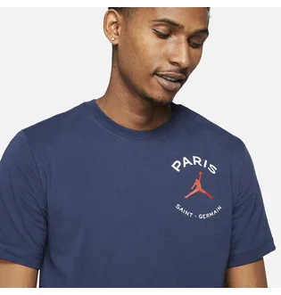 Футболка чоловіча Air Jordan Psg X Paris Saint-Germain Logo Blue DB6514-410