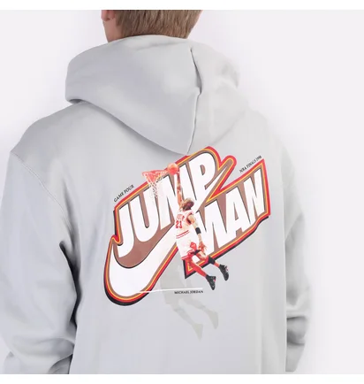 Толстовка чоловіча Air Jordan Jumpman Fleece Full-Zip Grey DC9606-097