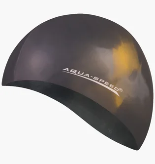 Шапочка для плавания Aqua speed Bunt 4054 Black/Orange 113-61