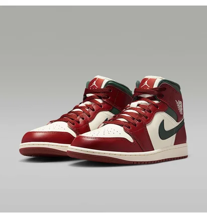 Кроссовки мужские Air Jordan 1 Mid Red/Beige DQ8426-105