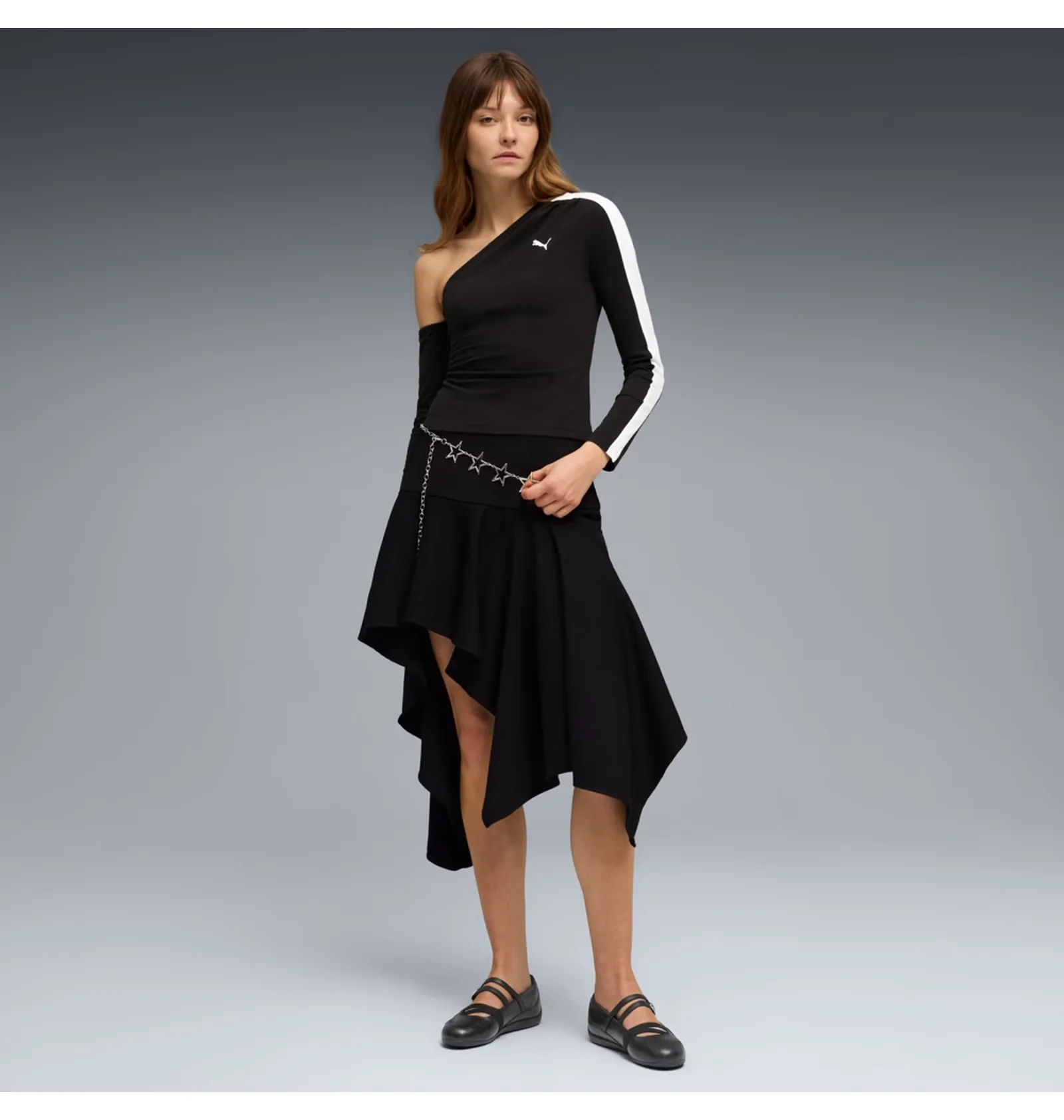 ᐉ Лонгслив женский Puma T7 Asymmetric Black 634623-01 - купить в