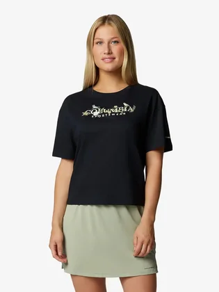 Футболка жіноча Columbia Rolling Bend™ Graphic Relaxed Crop Ss Black 2119991CLB-010