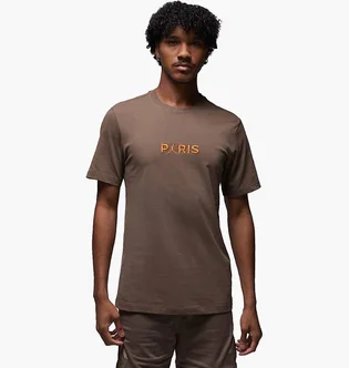 Футболка чоловіча Air Jordan Psg Ss Wordmark Tee Brown DZ2940-274