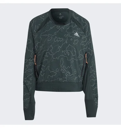 Худи женское Adidas X-City Running Crewneck Jacket Green Hc6323
